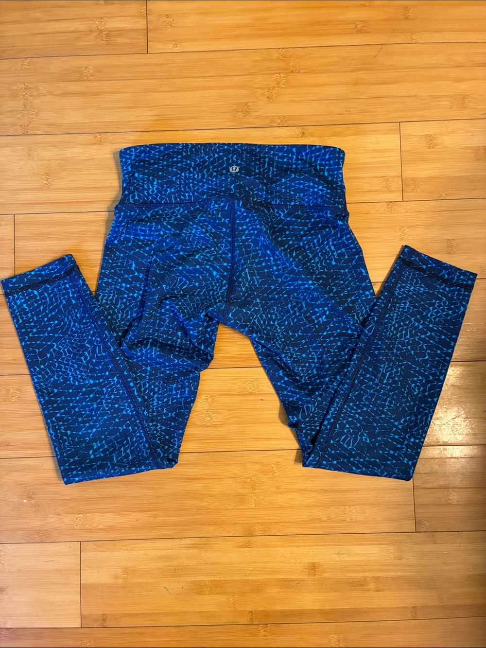 lululemon athletica Blue Patterned High-Rise Leggings